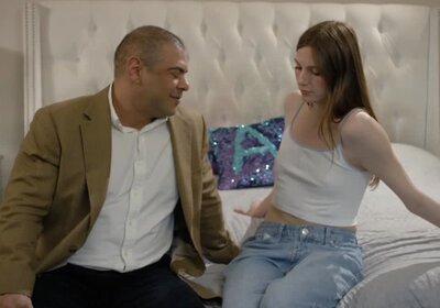 My horny stepdad keeps banging my ass when his bored