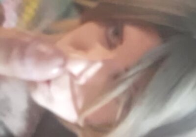 Sissy bitch took a cumshot in her pussy