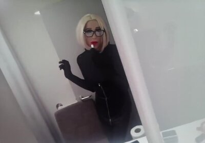 Piss and cum masked slut