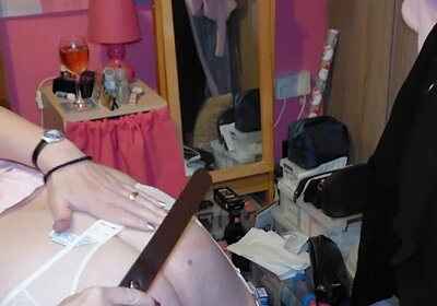 Mistress Sarah fucking sissy Michelle with a strap-on till she cums December 20th 2025 (2)
