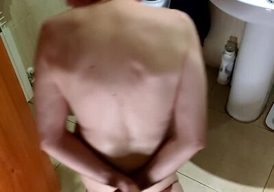 Caged Sissy Spin: Showing my Plug & Heels