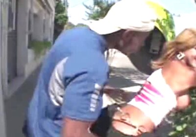 TrannySurprise.com - Public Phone Fuck