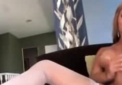 steamy hot shemale jerking her big dick