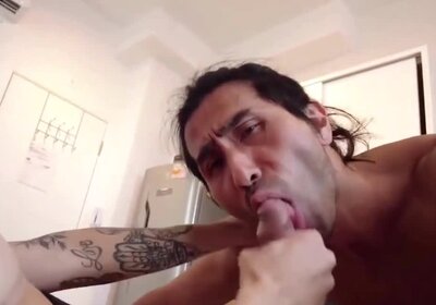 Very hot tranny and her asian bf take turns fucking each other