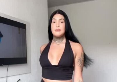 your favorite trans girls is playing with her big girl cock