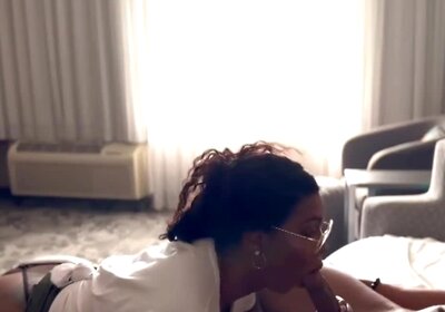 Huge ass ebony ts sucking cock in the morning