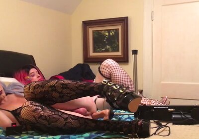 Crossdresser and Trans Woman Using Fucking Machine - Compilation 1