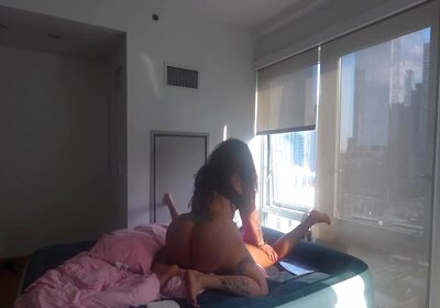 BBW Ts fucking a twitter fan as a 1st timer he took dick good