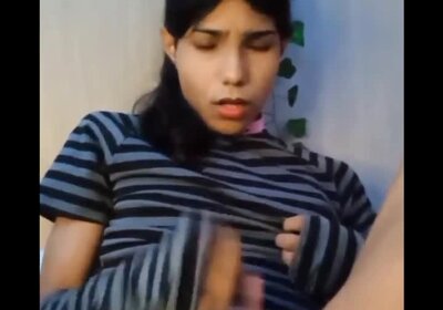 Latina teen cums a lot