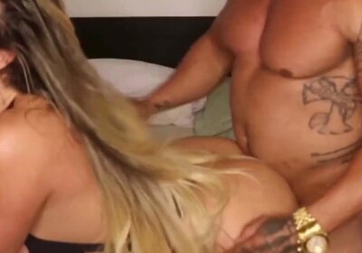 Thick shemale talks dirty while getting creampied