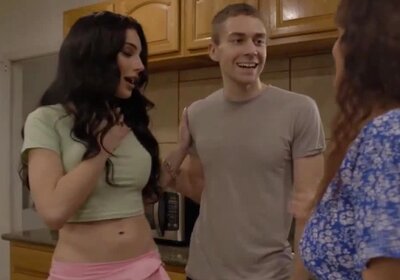 Trans Ariel Demure analed Syren De Mer in kitchen