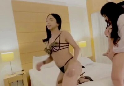 Huge jugs tranny breeding another one raw