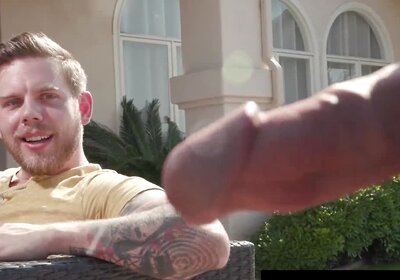 Slutty Trans Poolgirl Cheers Up Sad Hunk wt Her Massive