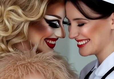 Drag Queen Kissing A Nurse