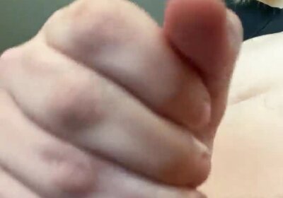 Teen rubs head and cums