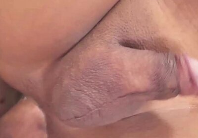 Redhead asian ladyboy in yellow top gives her lover oral sex till messy cumshot