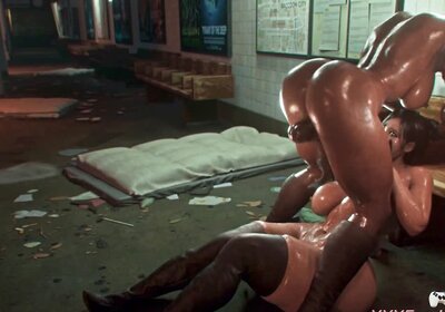 Big Titted Milf ADA Wong Destroyed by Shemale Monster Cock(HQ 3D Futa Porn)