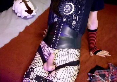 Goth Femboy Masturbates for Valentines Day