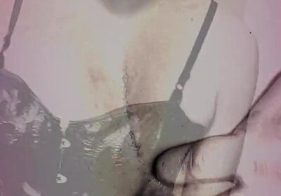 sexy Brazilian Sissy shemale pumps her tight little ass pipe PMV