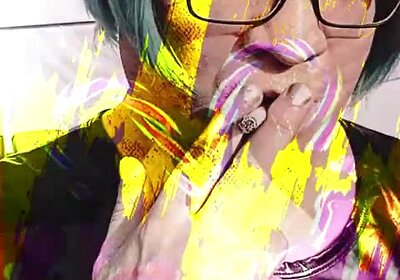 sexy sissy Brazilian Kandi pounds her ass PMV