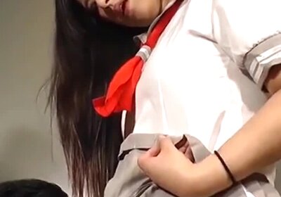 Asian Couple M/T Cuming on Her Tits