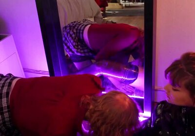 Latex shemale fucked by another ts hottie