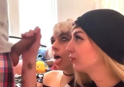2 femboys sucking
