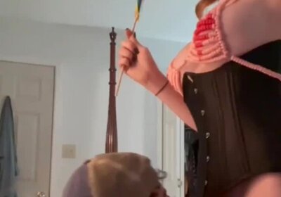 Licking Cum Off Zoey's Lollipop