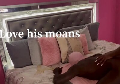 Big ebony shemale destroys her black bf's ass