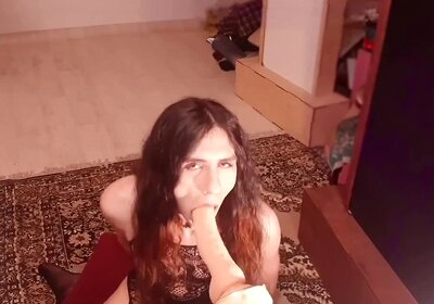 DiiVampy sucking dildo and masturbate