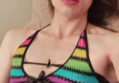 Hot femboy tempts you into bed with hot willing body all for you