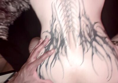 Femboy moans loud taking BBC