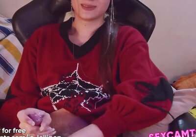 Cozy Sweater Girl Jerks Monstercock