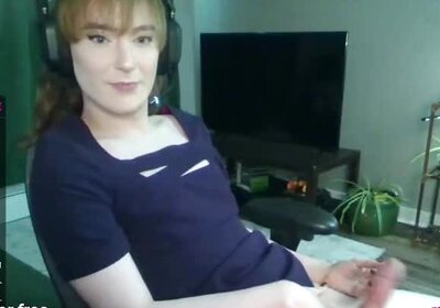 Tranny Lifts Skirt To Expose Hung Dick