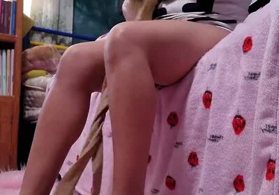 Trans Girl with a Huge Ass Wears Pantyhose