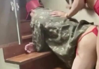 Horny TGirl Rams her Man on the Stairs