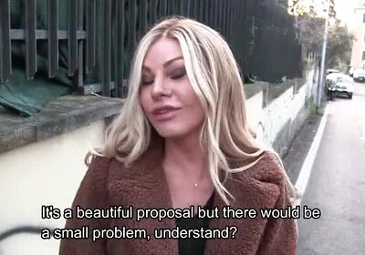 Exclusive - Amateur - Italian MILF Cheats on Her Husband for 1,000 - English subtitles