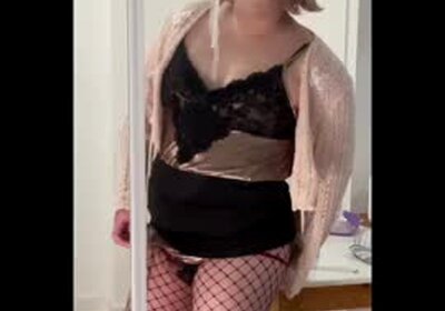 Horny bbw cd ride on dildo handsfree cum