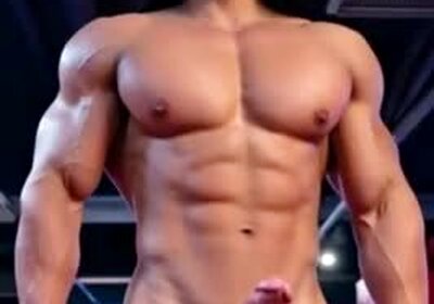 Shemale Muscle AI Cumshot