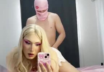 Blonde Tranny Makes Guy Hard In Missionary