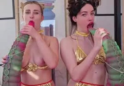Sasha and GF with Tentacle Dildos