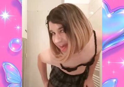 Alexa french crossdresser slut - Showing ass in pantyhose 1