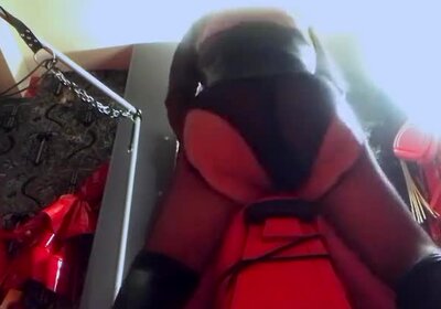 Trans Mistress with Her Play Toy Sub