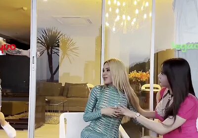 2 Sexy Beautiful Asian Ladyboys fucking outdoor and get fucked watch the fuck